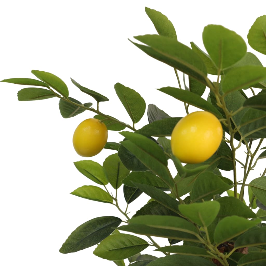 kunstigt citrontræ med 3 stammer 85 cm PP grøn