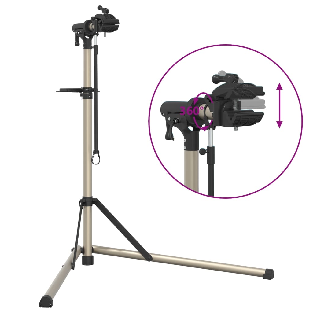 reparationsstativ til cykler 102-160 cm foldbart aluminium