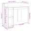 skrivebord 103,5x56,5x94 cm konstrueret træ sort