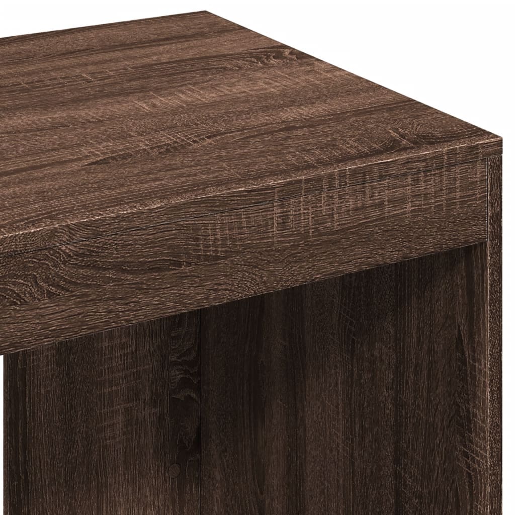 skrivebord 103,5x56,5x94 cm konstrueret træ brun egetræsfarve