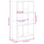 bogreol 57x28,5x107,5 cm konstrueret træ sonoma-eg