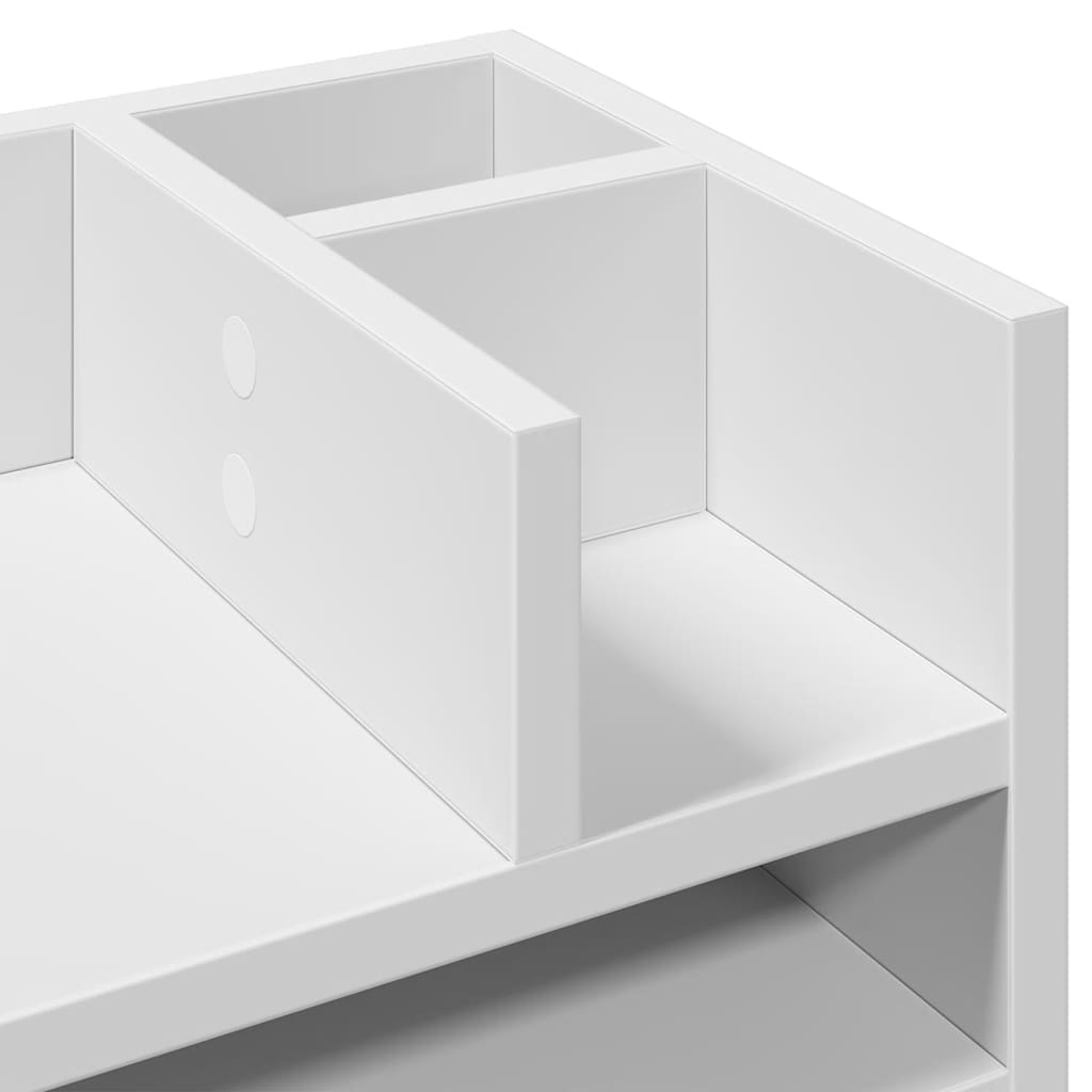 dueslag til skrivebord 44,5x24x25 cm konstrueret træ hvid