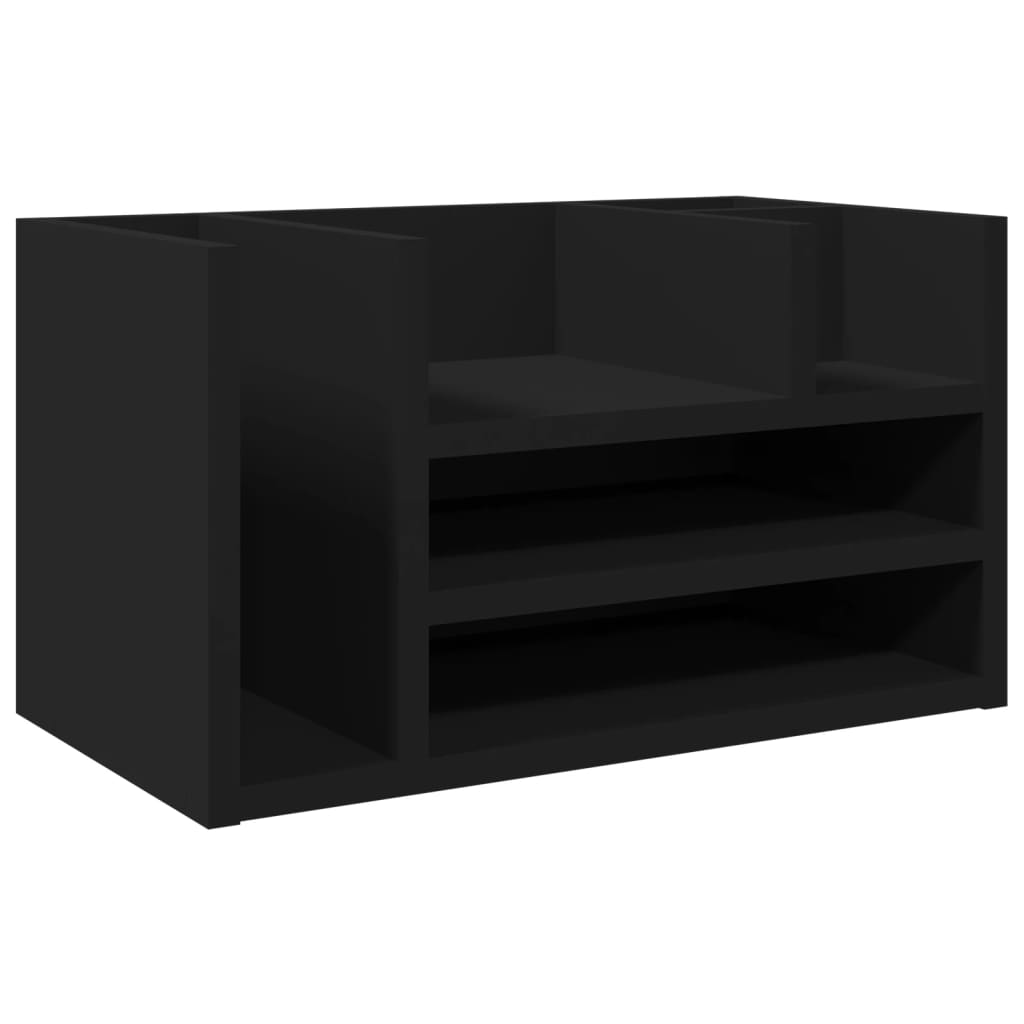 dueslag til skrivebord 44,5x24x25 cm konstrueret træ sort