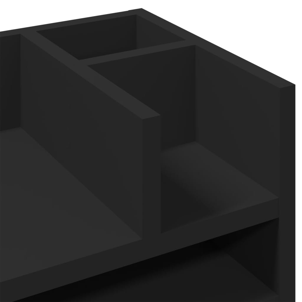 dueslag til skrivebord 44,5x24x25 cm konstrueret træ sort