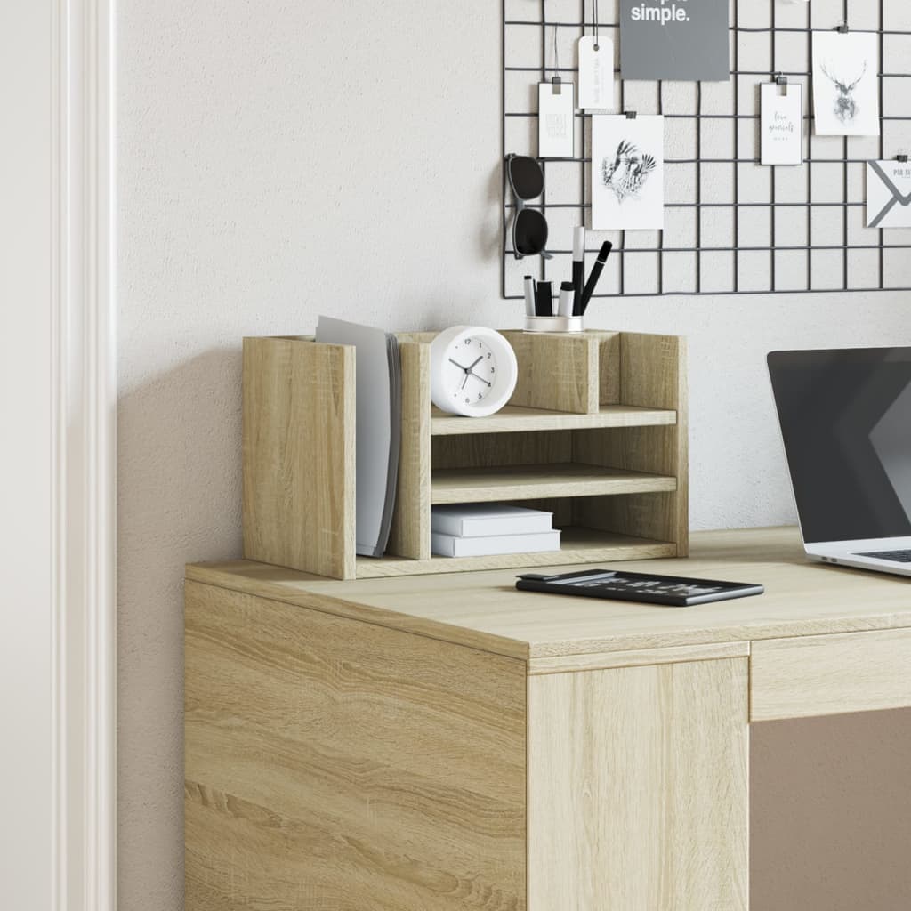 dueslag til skrivebord 44,5x24x25 cm konstrueret træ sonoma-eg
