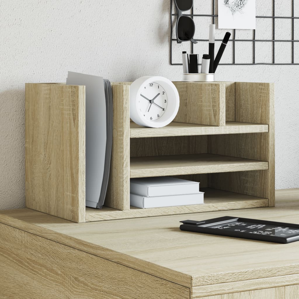 dueslag til skrivebord 44,5x24x25 cm konstrueret træ sonoma-eg