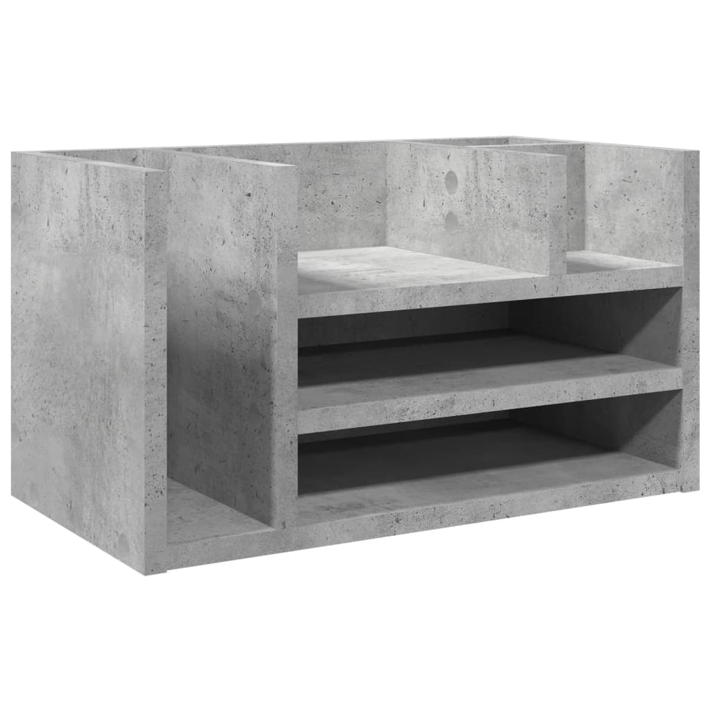 dueslag til skrivebord 44,5x24x25 cm konstrueret træ betongrå