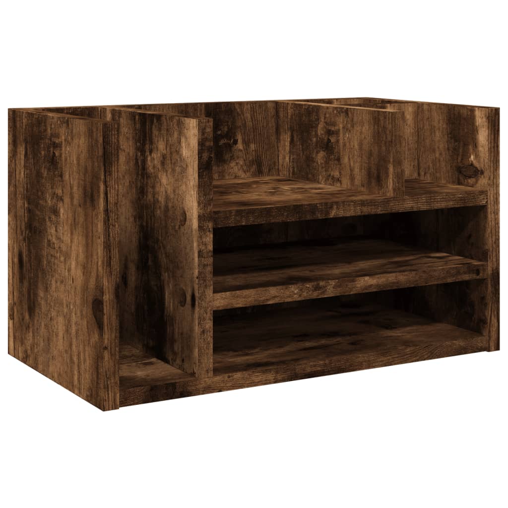 dueslag til skrivebord 44,5x24x25 cm konstrueret træ røget eg