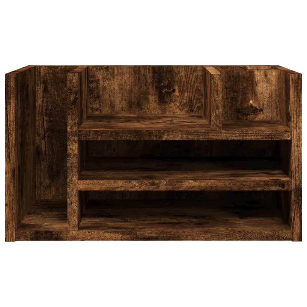 dueslag til skrivebord 44,5x24x25 cm konstrueret træ røget eg