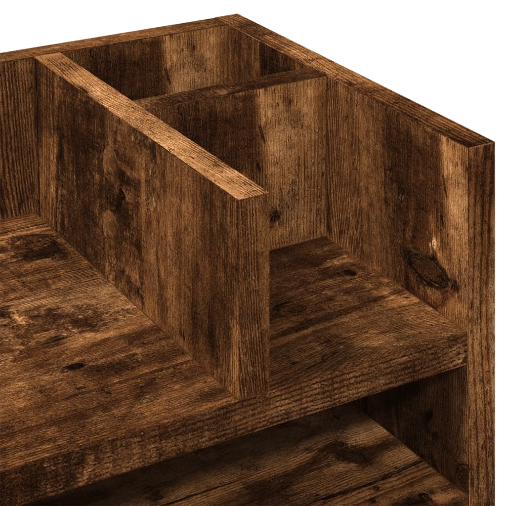 dueslag til skrivebord 44,5x24x25 cm konstrueret træ røget eg