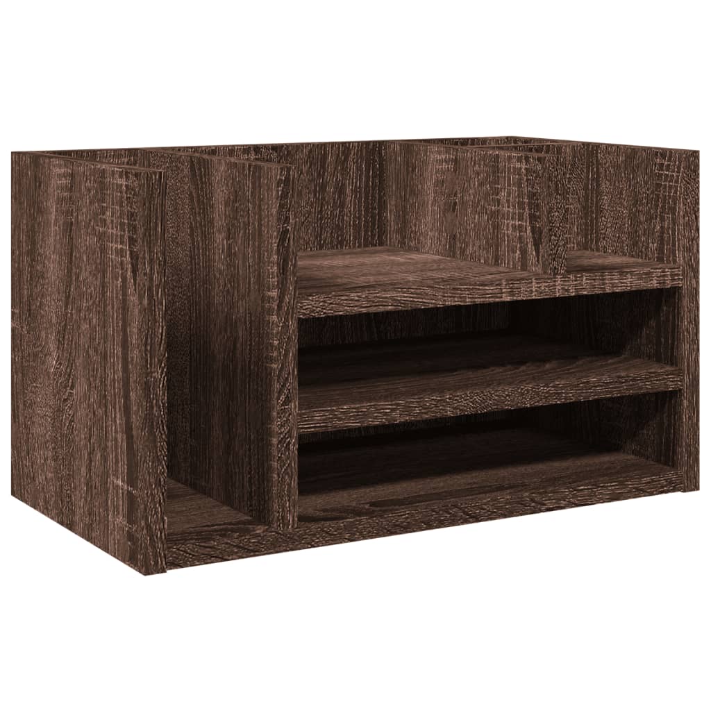 dueslag 44,5x24x25 cm konstrueret træ brun egetræsfarve