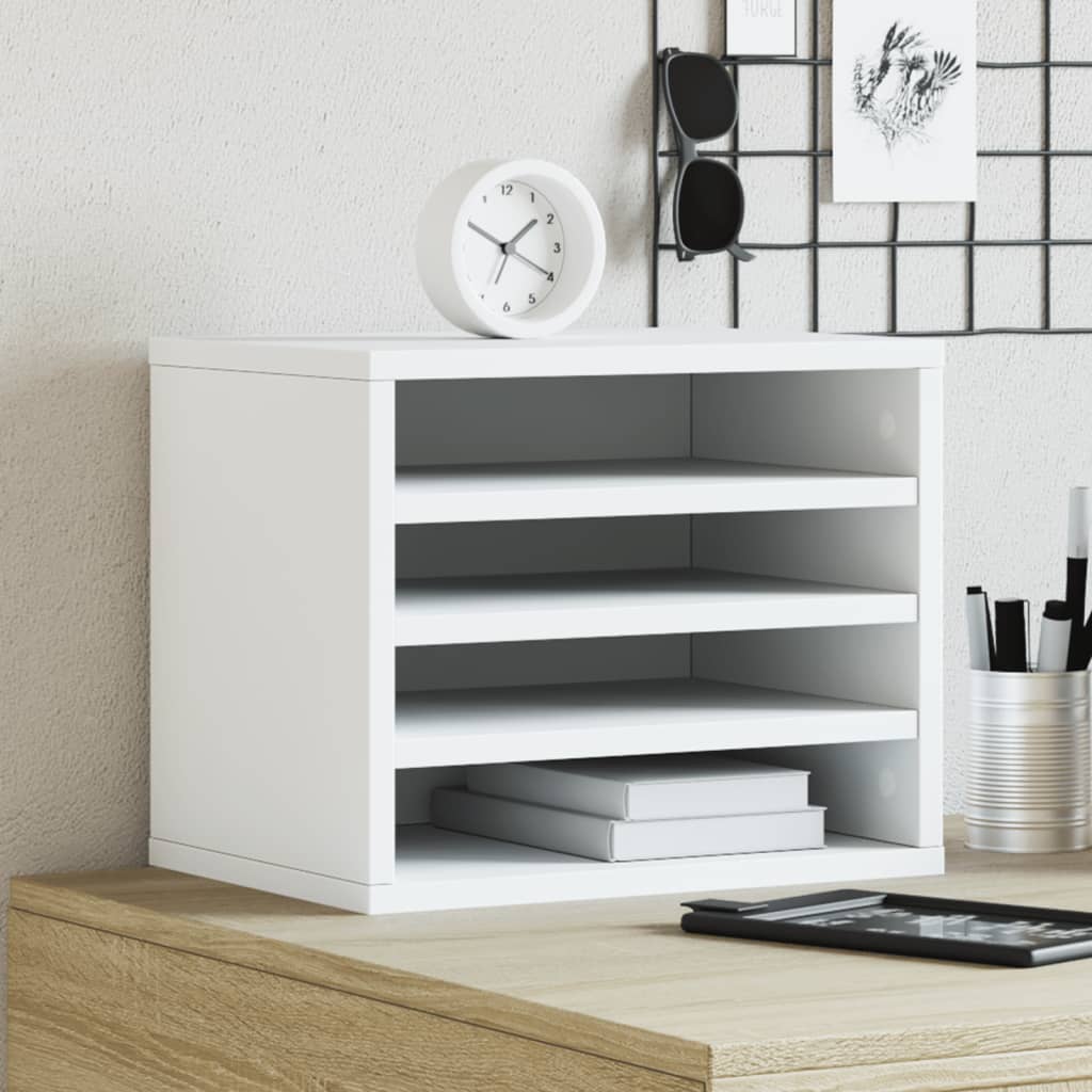 dueslag til skrivebord 36x26x29,5 cm konstrueret træ hvid