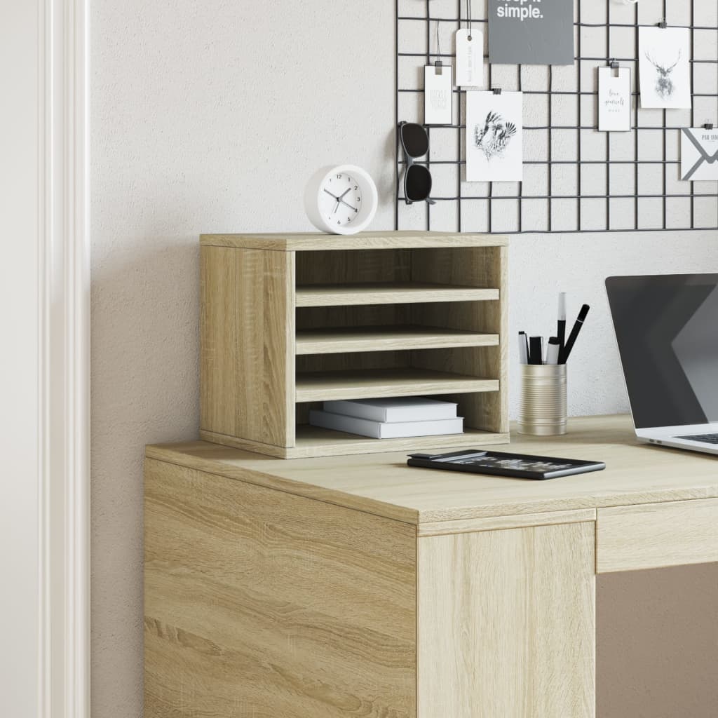 dueslag til skrivebord 36x26x29,5 cm konstrueret træ sonoma-eg