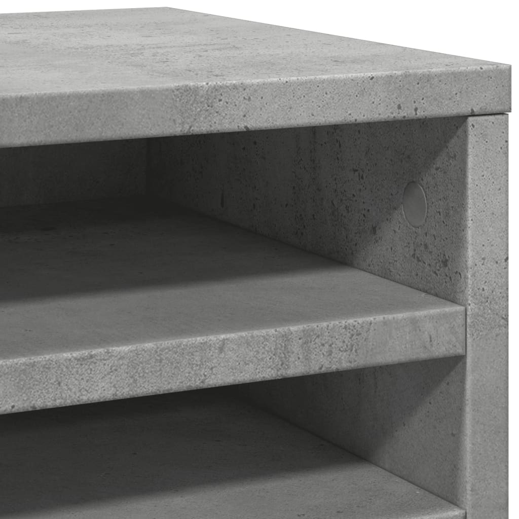 dueslag til skrivebord 36x26x29,5 cm konstrueret træ betongrå