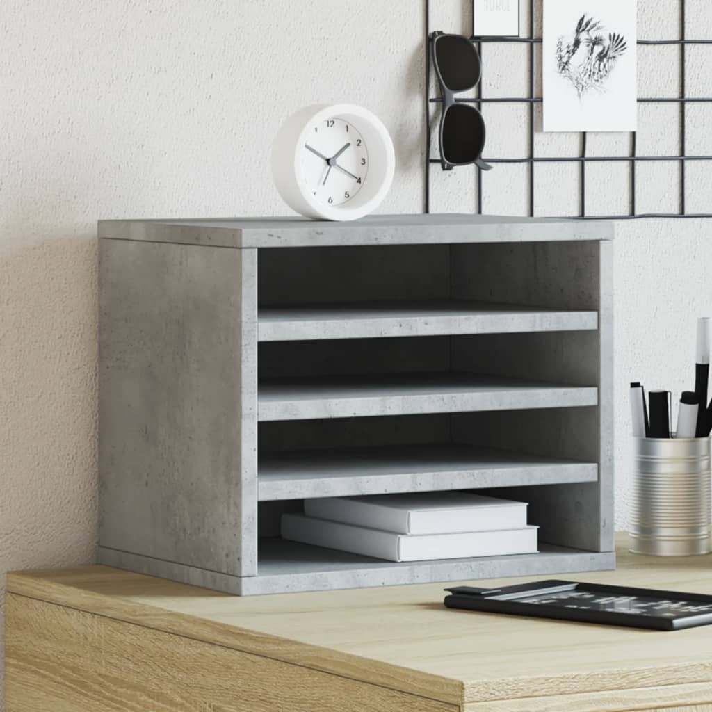 dueslag til skrivebord 36x26x29,5 cm konstrueret træ betongrå