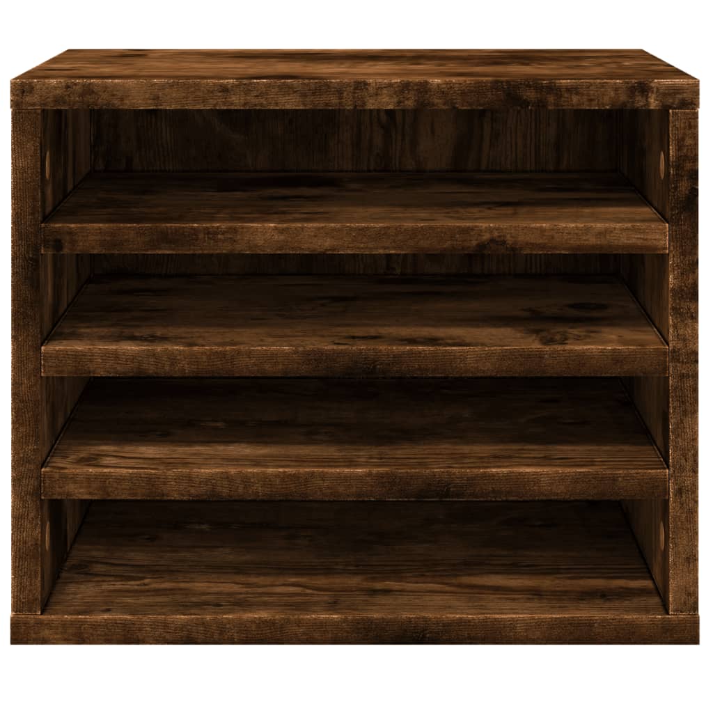 dueslag til skrivebord 36x26x29,5 cm konstrueret træ røget eg
