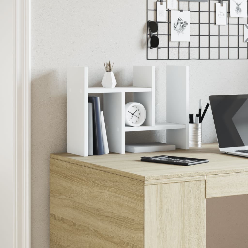dueslag til skrivebord 34,5x15,5x35,5 cm konstrueret træ hvid