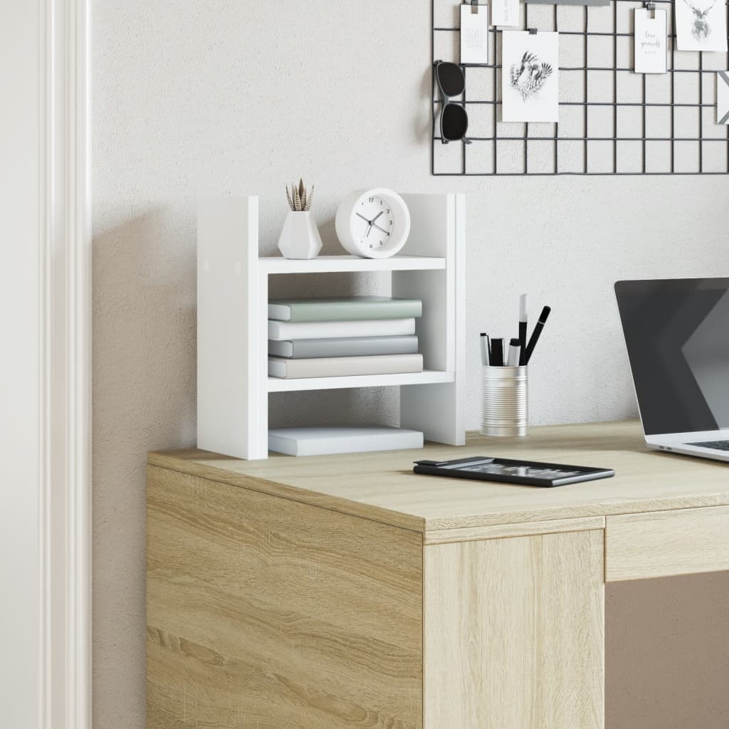 dueslag til skrivebord 34,5x15,5x35,5 cm konstrueret træ hvid