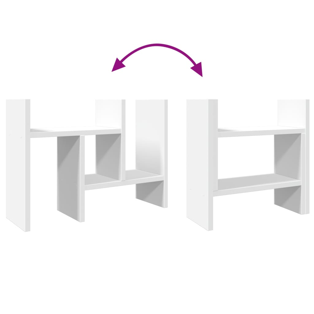 dueslag til skrivebord 34,5x15,5x35,5 cm konstrueret træ hvid
