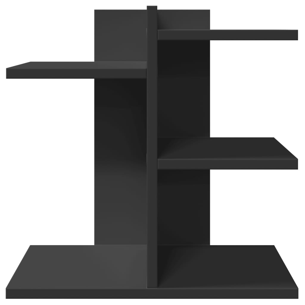 hylde til skrivebord 42x21,5x42 cm konstrueret træ sort