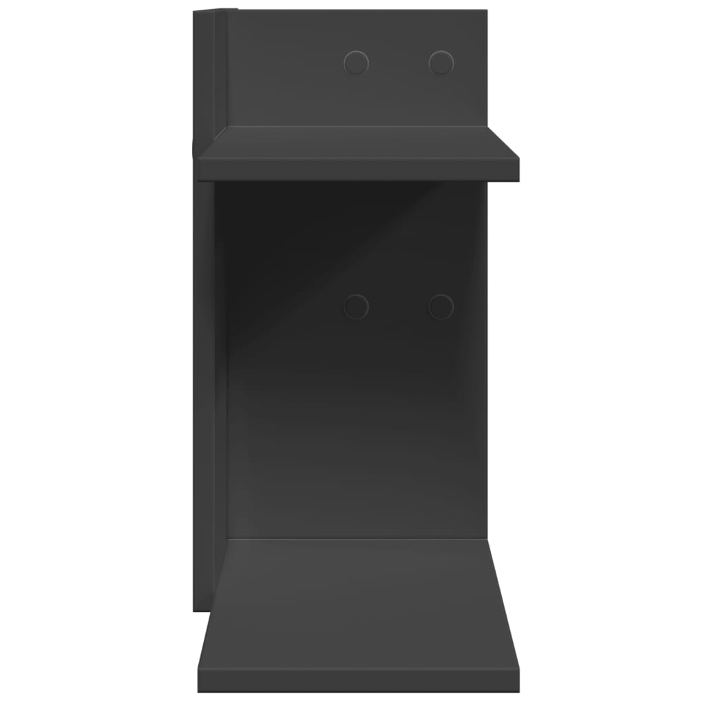 hylde til skrivebord 42x21,5x42 cm konstrueret træ sort
