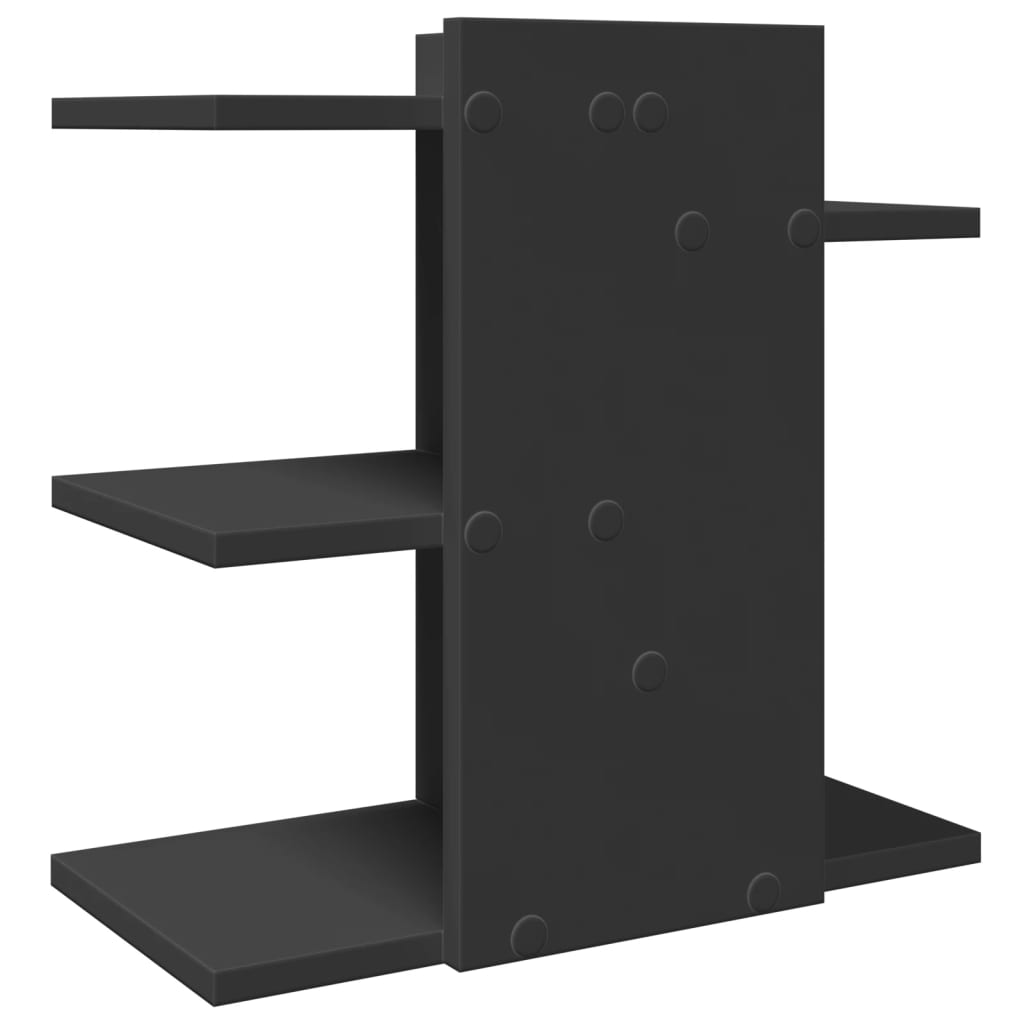 hylde til skrivebord 42x21,5x42 cm konstrueret træ sort