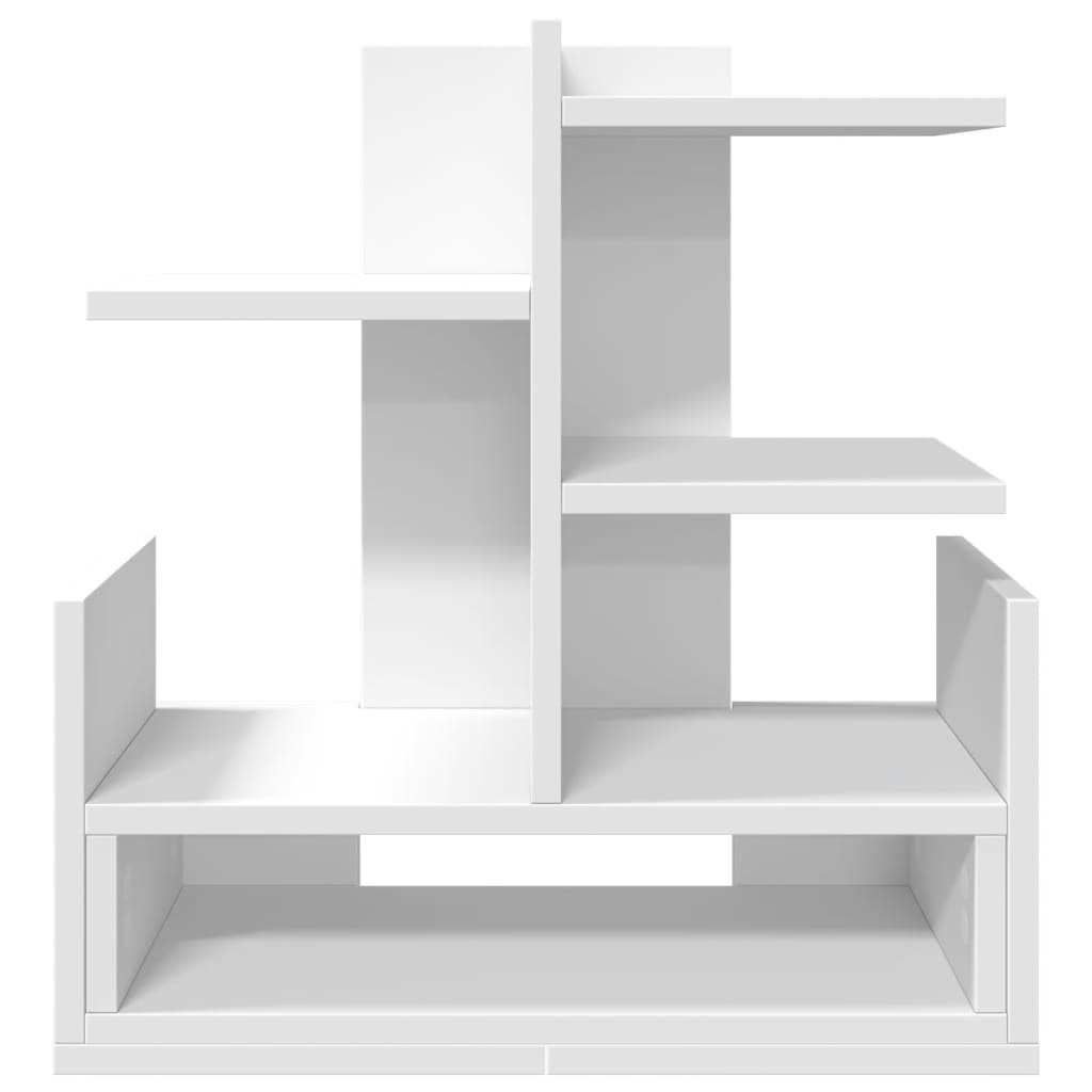 hylde til skrivebord 49x20x52,5 cm konstrueret træ hvid