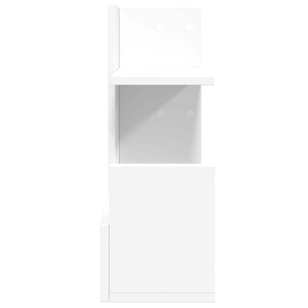 hylde til skrivebord 49x20x52,5 cm konstrueret træ hvid