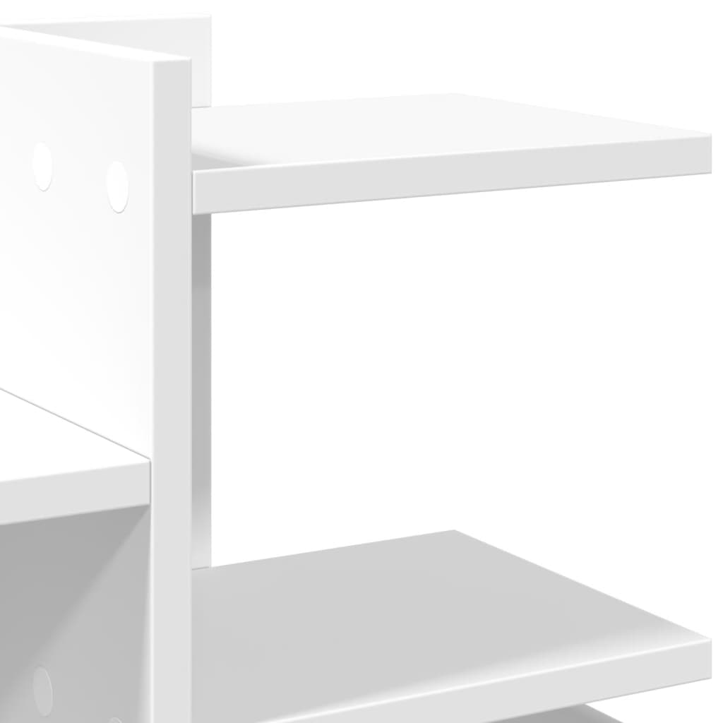 hylde til skrivebord 49x20x52,5 cm konstrueret træ hvid