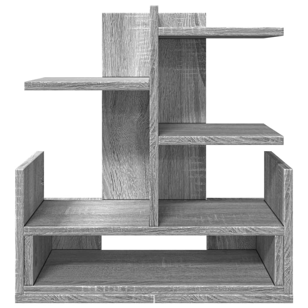 hylde til skrivebord 49x20x52,5 cm konstrueret træ grå sonoma