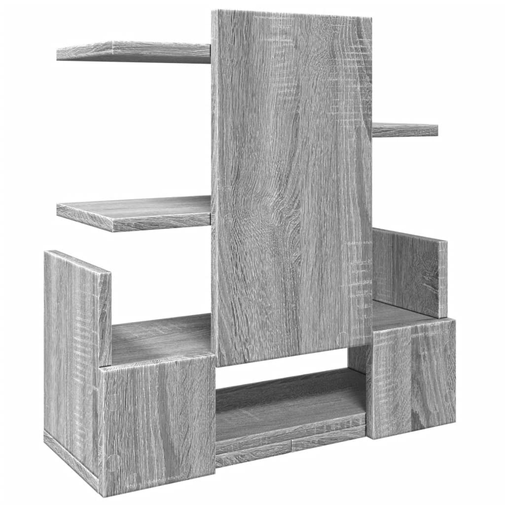 hylde til skrivebord 49x20x52,5 cm konstrueret træ grå sonoma