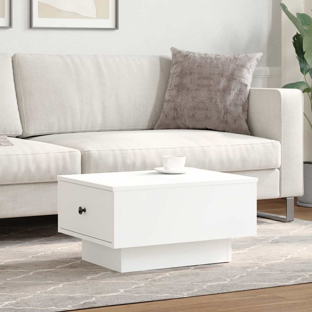 sofabord 60x45x31 cm konstrueret træ hvid