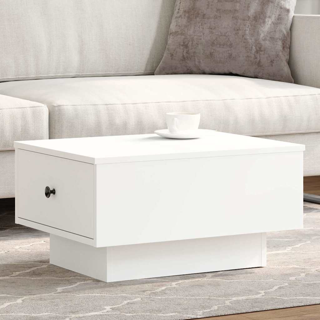 sofabord 60x45x31 cm konstrueret træ hvid