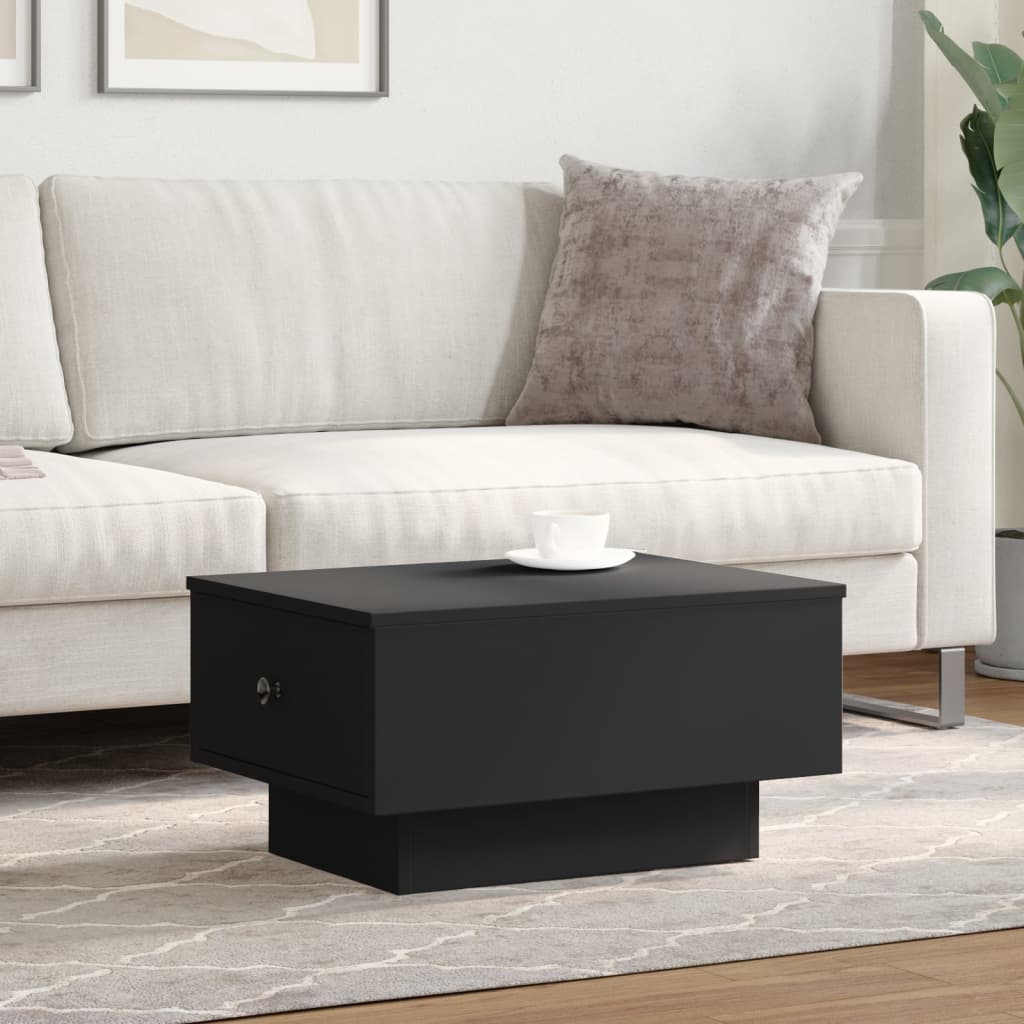 sofabord 60x45x31 cm konstrueret træ sort