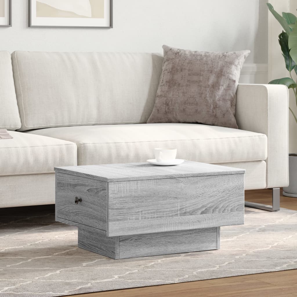sofabord 60x45x31 cm konstrueret træ grå sonoma-eg