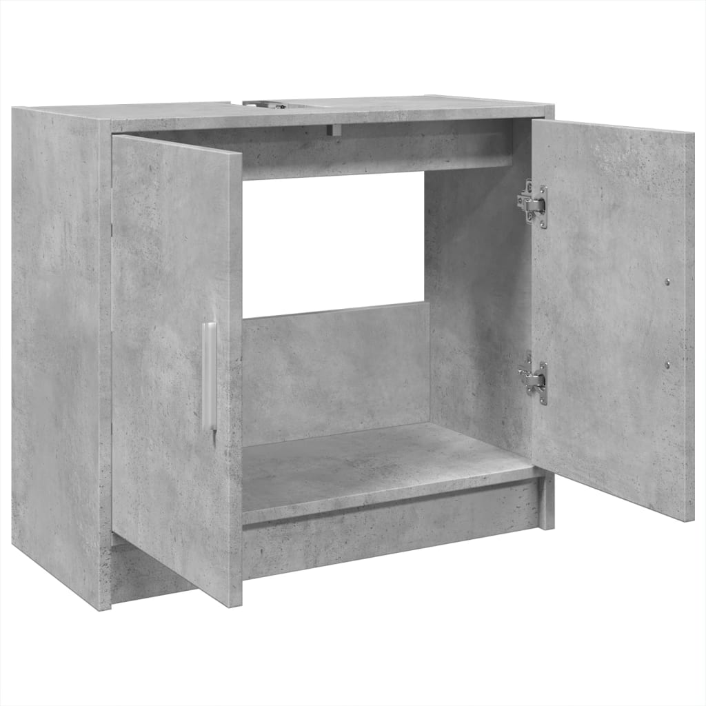 underskab til håndvask 63x29x55 cm konstrueret træ betongrå