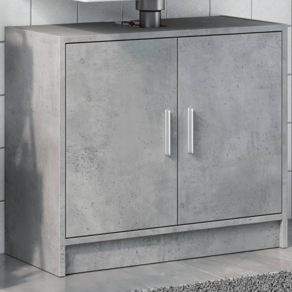 underskab til håndvask 63x29x55 cm konstrueret træ betongrå