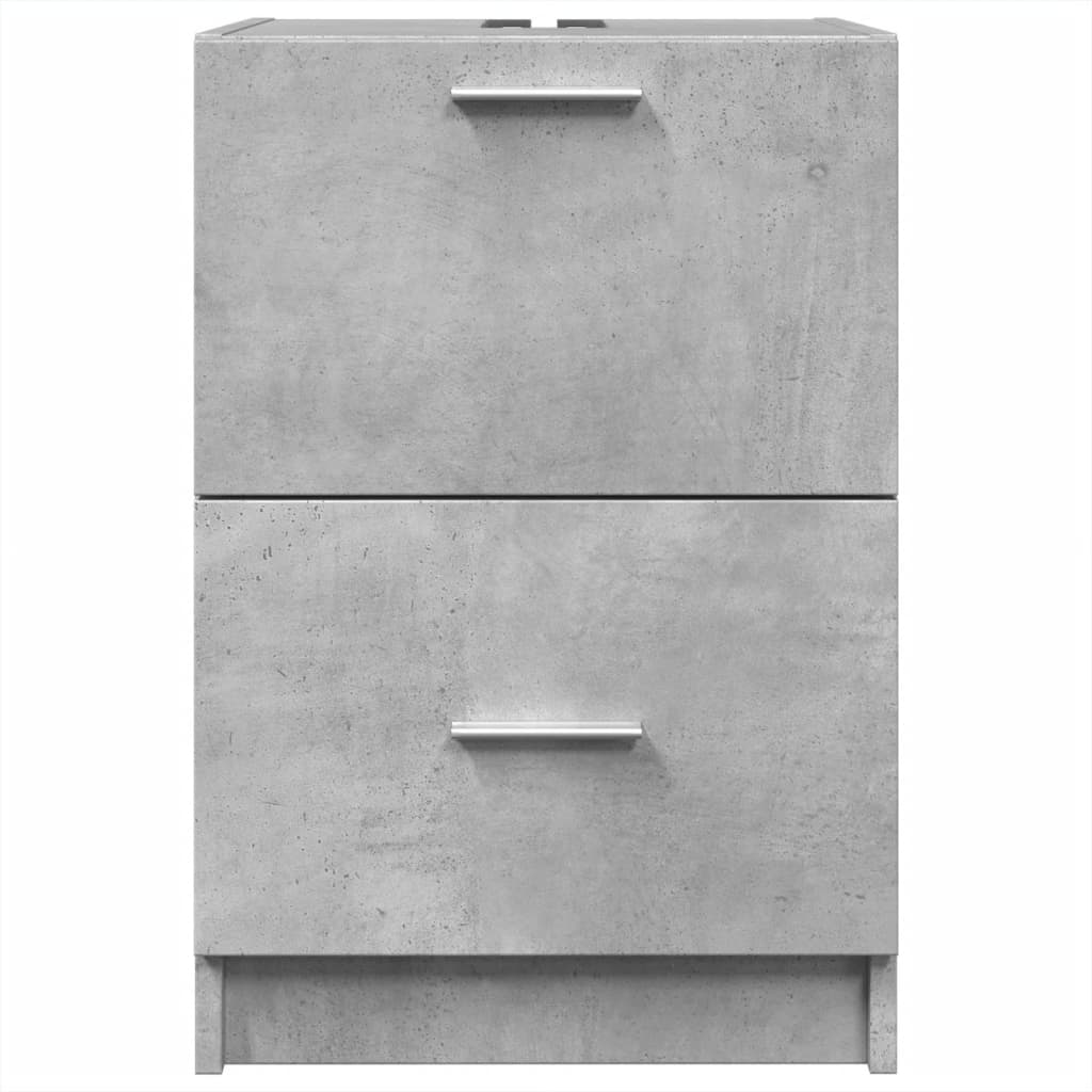 underskab til håndvask 40x37x59 cm konstrueret træ betongrå