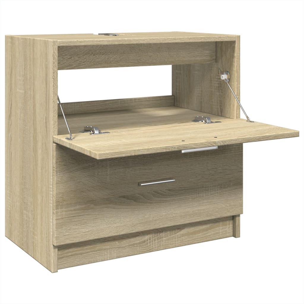 underskab til håndvask 59x37x59 cm konstrueret træ sonoma-eg
