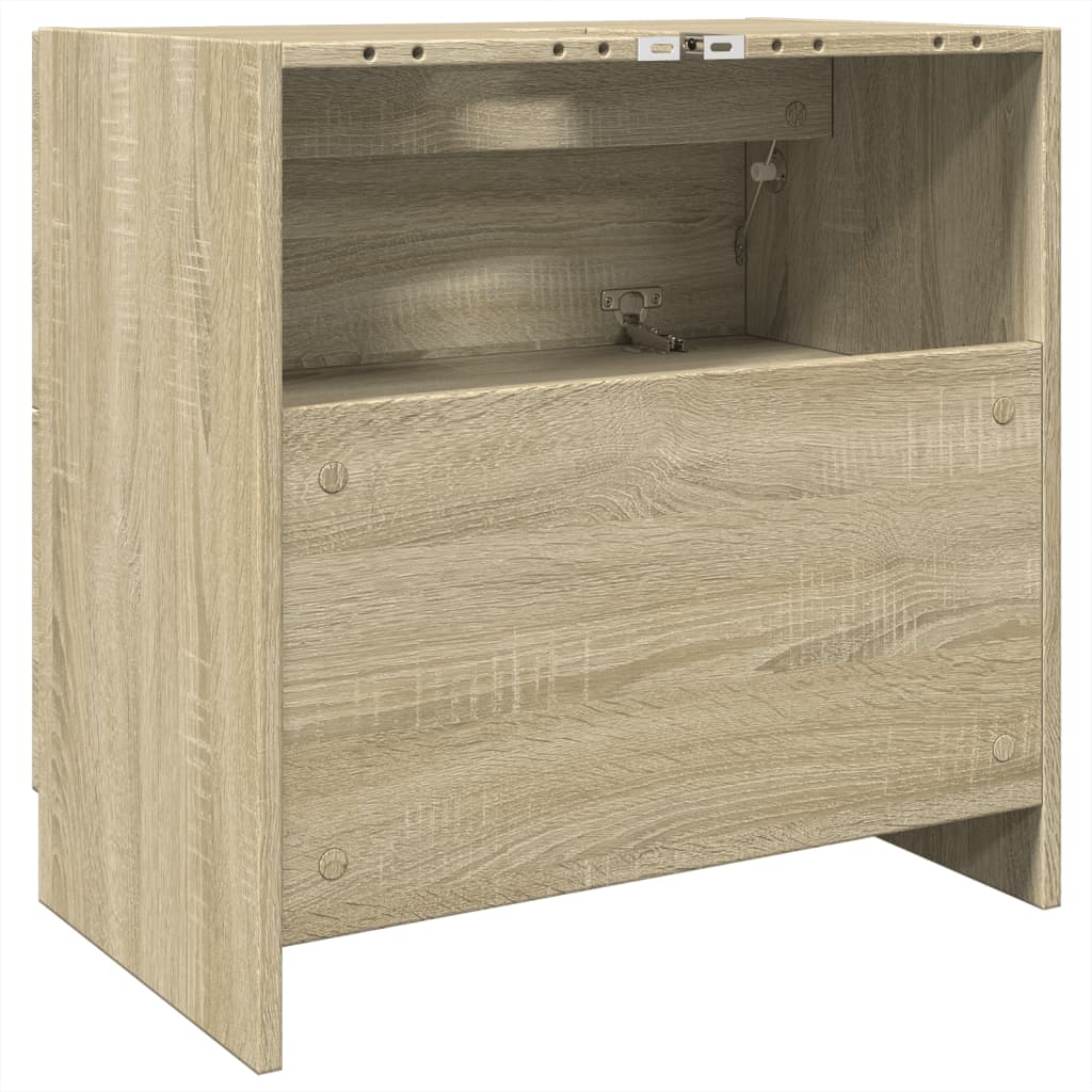 underskab til håndvask 59x37x59 cm konstrueret træ sonoma-eg