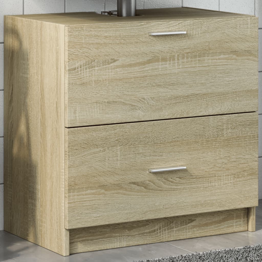 underskab til håndvask 59x37x59 cm konstrueret træ sonoma-eg