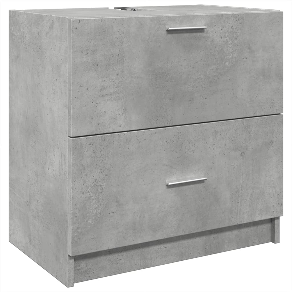 underskab til håndvask 59x37x59 cm konstrueret træ betongrå