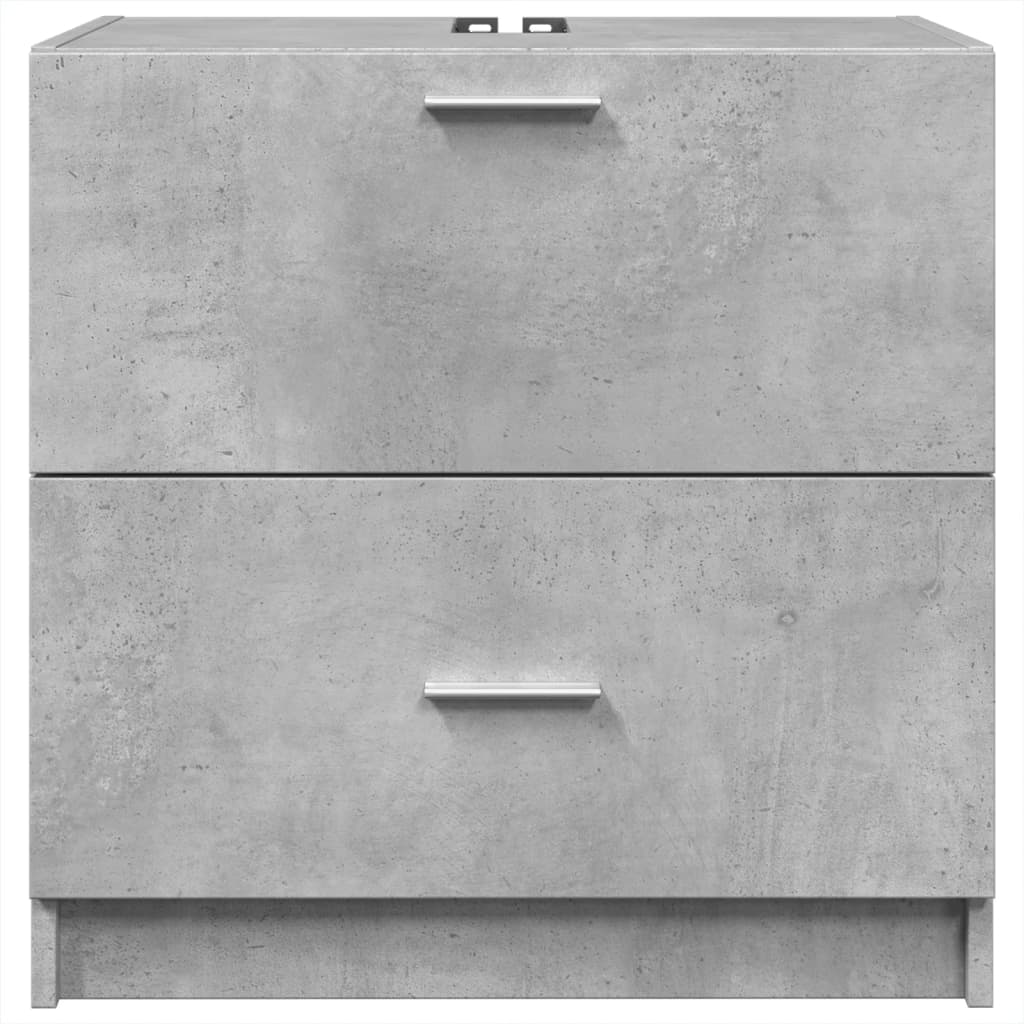 underskab til håndvask 59x37x59 cm konstrueret træ betongrå