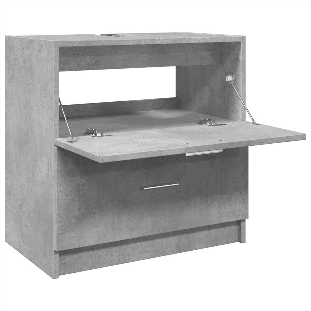 underskab til håndvask 59x37x59 cm konstrueret træ betongrå
