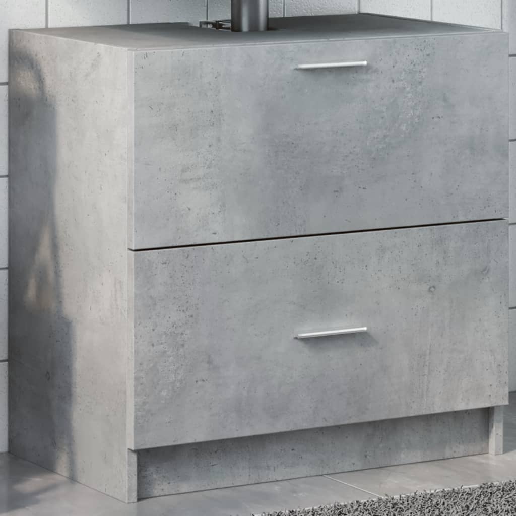 underskab til håndvask 59x37x59 cm konstrueret træ betongrå