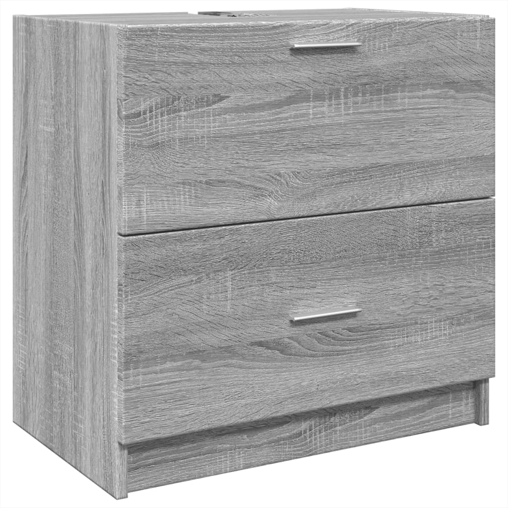 skab til håndvask 78x37x59 cm konstrueret træ grå sonoma-eg