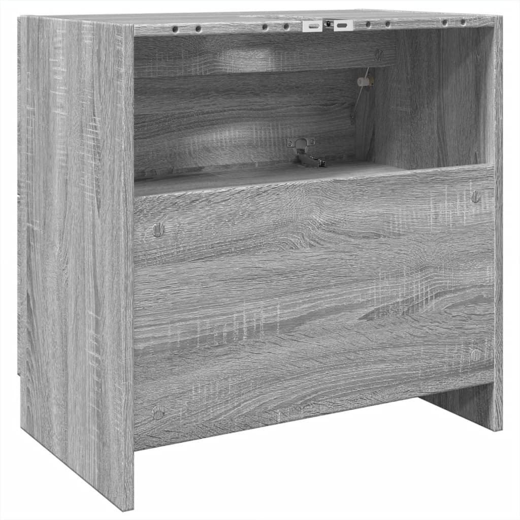 skab til håndvask 78x37x59 cm konstrueret træ grå sonoma-eg