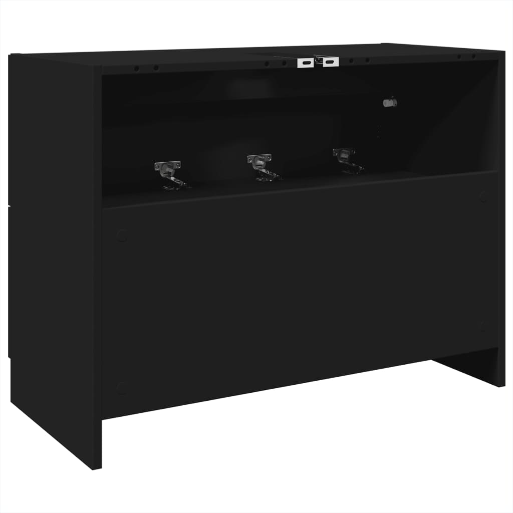 underskab til håndvask 78x37x59 cm konstrueret træ sort
