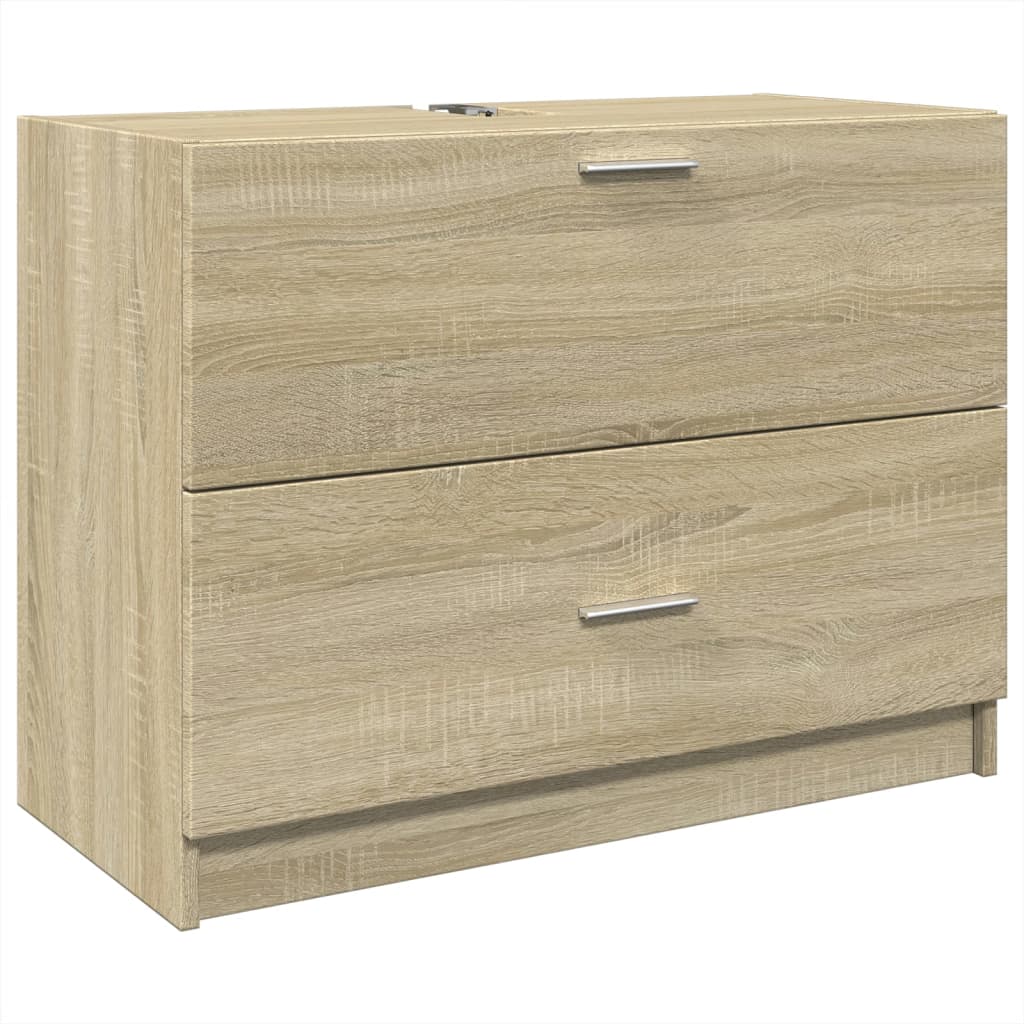 underskab til håndvask 78x37x59 cm konstrueret træ sonoma-eg