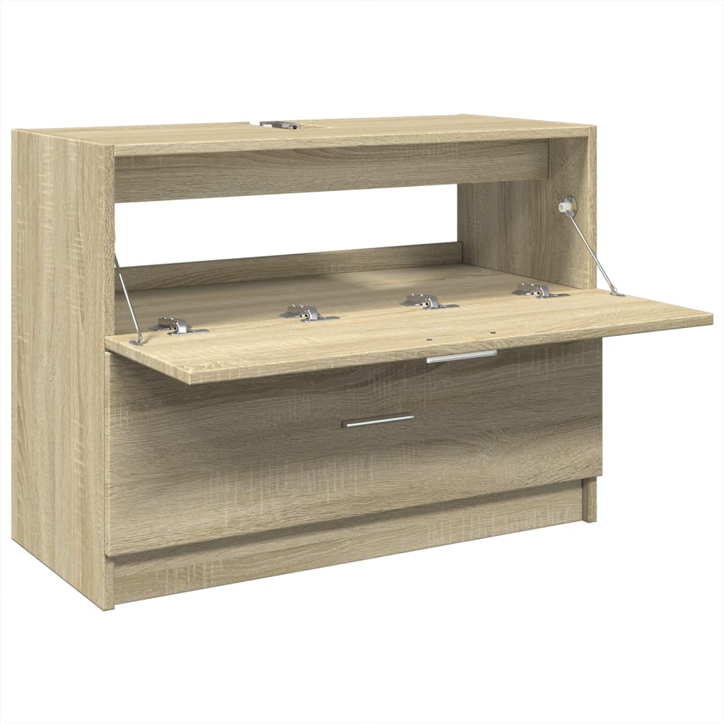 underskab til håndvask 78x37x59 cm konstrueret træ sonoma-eg